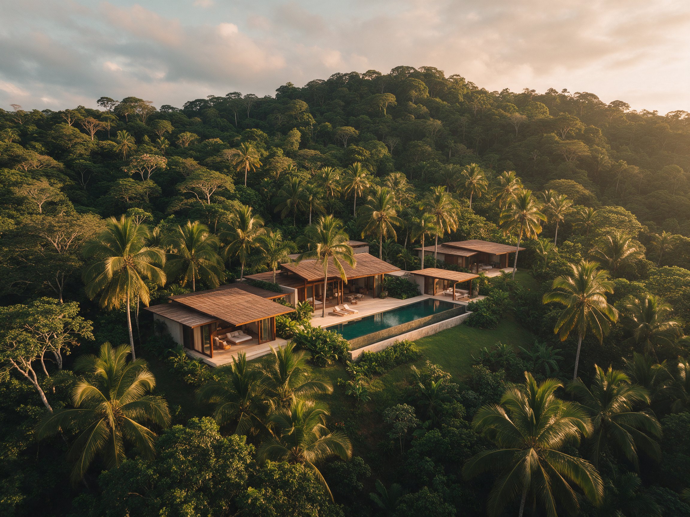 Villas eco-luxury con piscina entre la selva